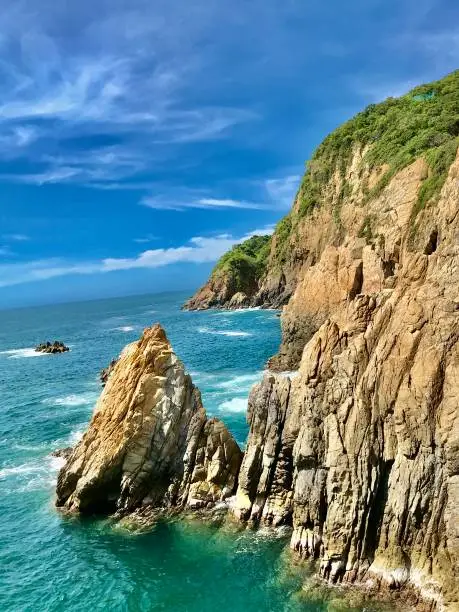 Cliffs in La Quebrada, Acapulco