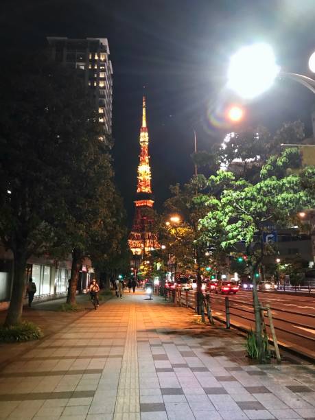 istock Found the tower in the night walk 1184941758