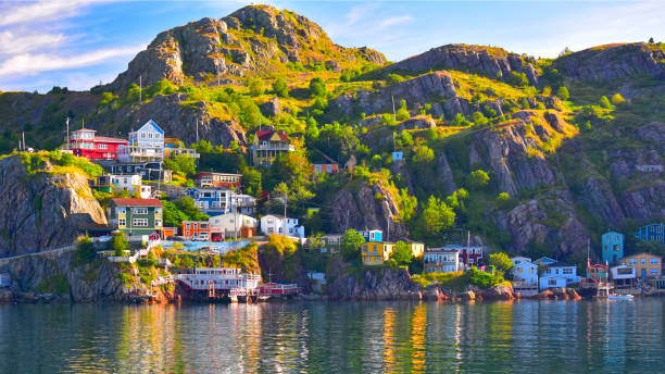 istock Sunrise at The Battery Panorama, St John`s Harbour, Newfoundland, Canada 1184950316