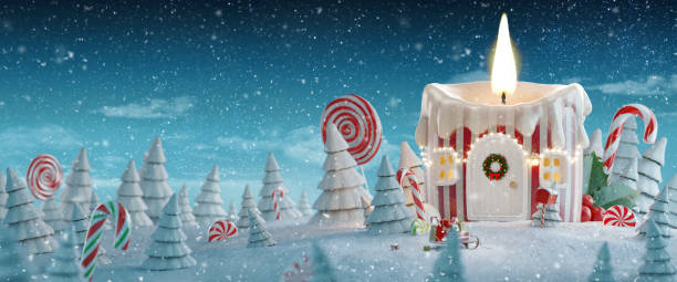 istock Amazing Christmas candle 1184961864