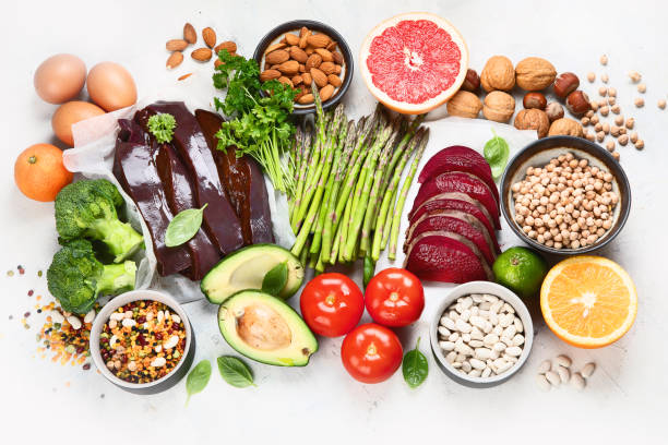 istock Foods high in vitamin B9. 1184962747