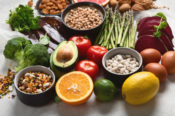 istock Foods high in vitamin B9. 1184962769