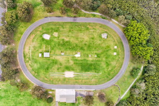 d gosford green oval de cima para baixo - oval cricket ground - fotografias e filmes do acervo