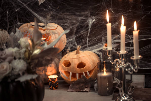 istock Halloween, decor elements and attributes of the holiday. 1184969994
