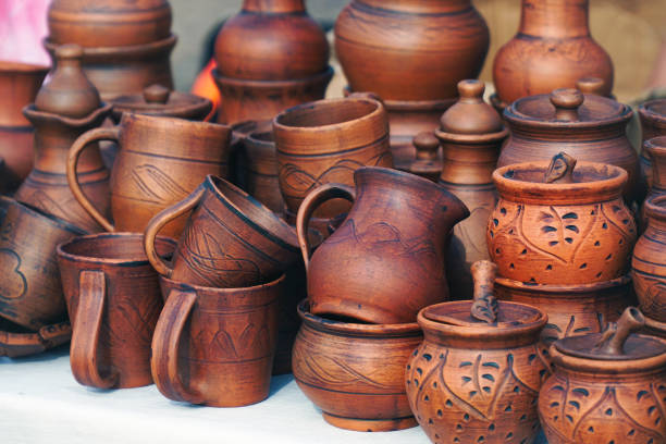istock Handmade wooden utensils on table 1184971275