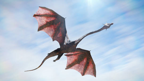istock dragon flying in the sky 1184974245