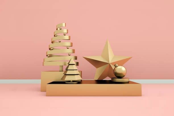 istock abstract geometric shape christmas concept decoration 3d rendering 1184977246