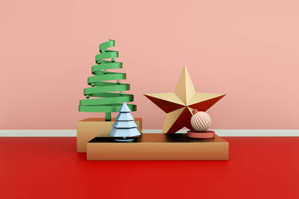 istock abstract geometric shape christmas concept decoration 3d rendering 1184977254