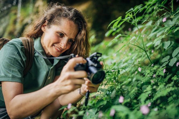 istock Female Biologist Photographing  Plants 1184979597