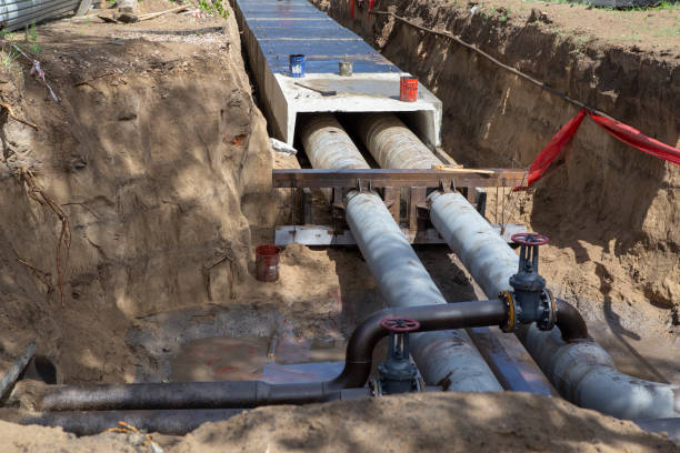 水道管修理 - pipe valve pipeline water pipe ストックフォトと画像