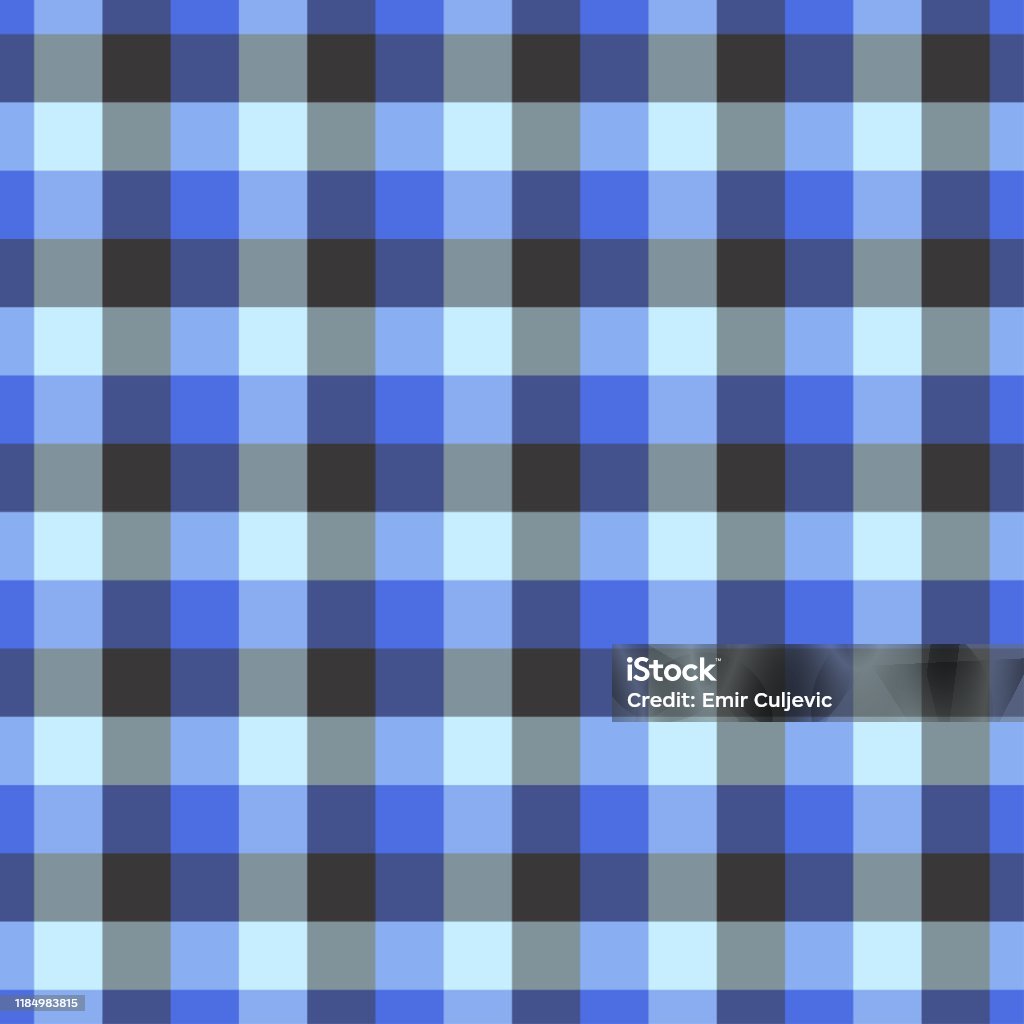 Gitenge Patterns Blue Gingham Blue Pattern Stock Illustration - Download Image Now - Abstract ...