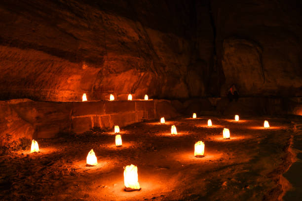 istock Petra by night in Jordan 1184984720