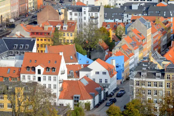 Residential district of Copenhagen, Scandinavia