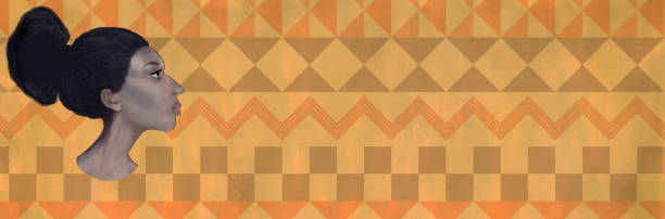 istock Stylized portrait of a girl of African type 1184990223