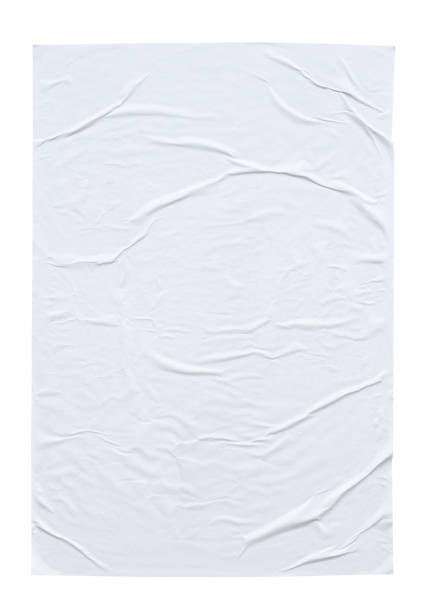 istock Blank white crumpled and creased paper poster texture isolated on white background 1184990538