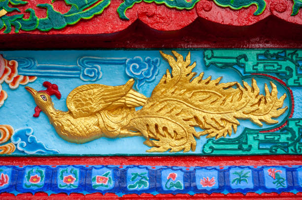 FengHuang chinese phoenix bas-relief