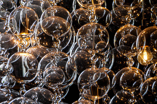 istock Abstract Pattern of Soap Bubbles and Electric Lights 1184993981