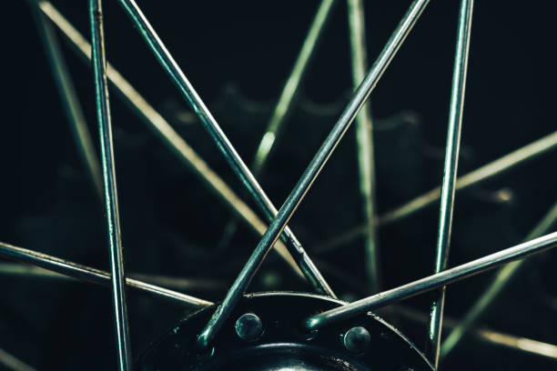 istock Close up bicycle parts on a dark  background. Macro view. 1185000606
