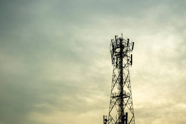 istock Mobile phone communication tower transmission  signal  leash 1185005502