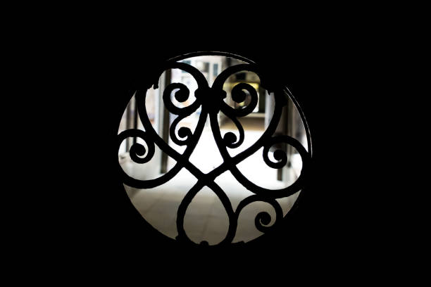 istock view city iron window grille wrought openwork. Dark dungeon window grill 1185007106