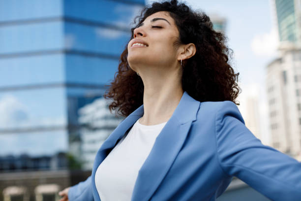 istock Happy young businesswoman 1185007165