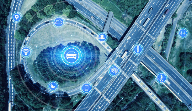 istock Transportation and wireless communication network concept. Automotive technology. 5G. Internet of Things. 1185009942