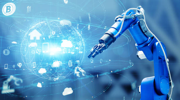 istock Industrial technology concept. Factory automation. INDUSTRY 4.0 1185010086