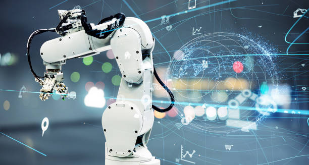 istock Industrial technology concept. Factory automation. INDUSTRY 4.0 1185010095