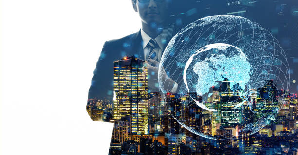 Global communication network concept. Worldwide business.