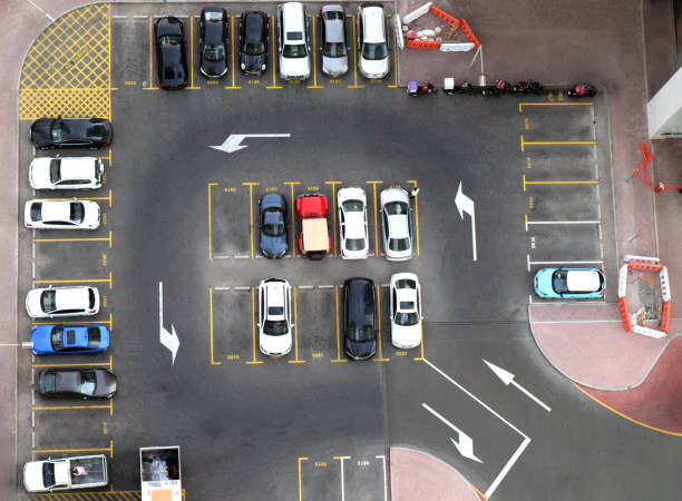 istock Paid car parking for vehicles in Dubai 1185010559