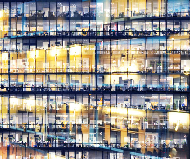 istock Business finance building and reflection 1185015790