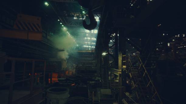 istock Steel mill factory 1185016128