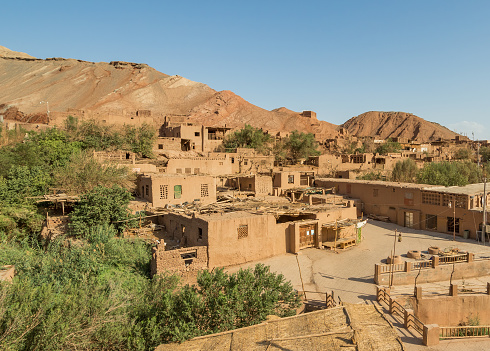Turpan, China - located along the Tuyugou Valley, and part of the Turpan Depression area, the Tuyuq Village is one of the best preserved Uyghur villages of the Xinjiang Autonomous Region