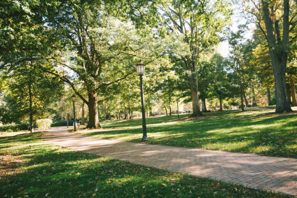 The University of North Carolina at Chapel Hill in the Fall stock photo