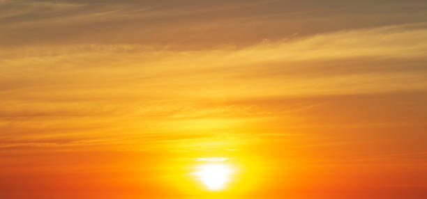 istock Beautiful red sunset and bright sun on the horizon 1185036525