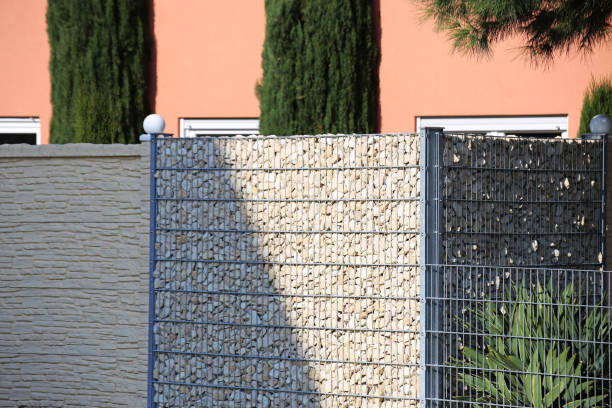 istock Gabion fence wall 1185037933