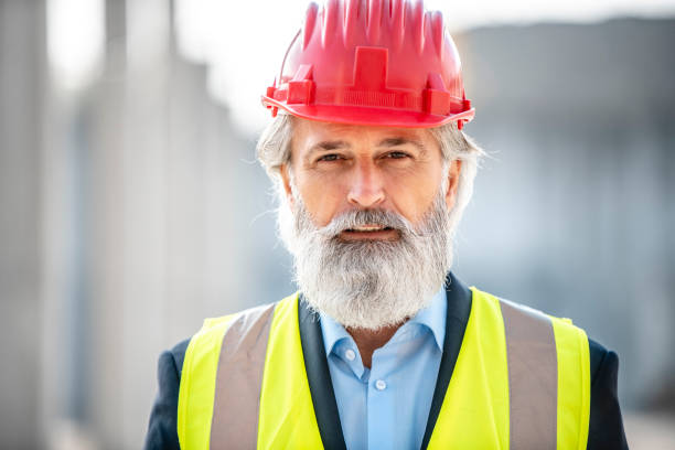 istock Portrait of Mature Bearded Construction Site Manager 1185046300