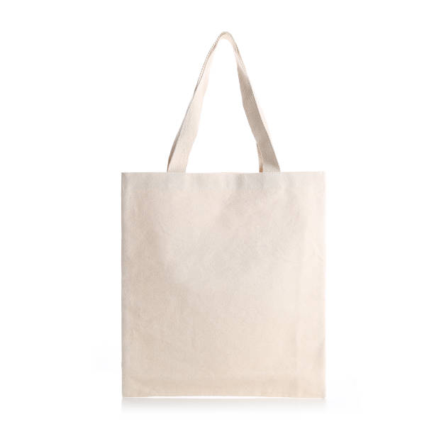 экологически чистый бежевый цвет мода холст tote сумка - сумка стоковые фото и изображения