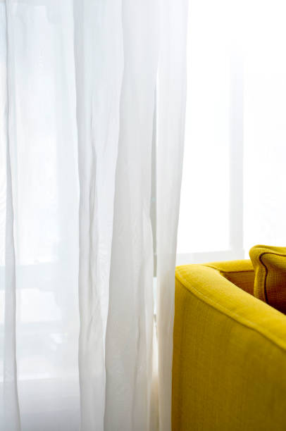 istock Curtain in sunrise background 1185051015
