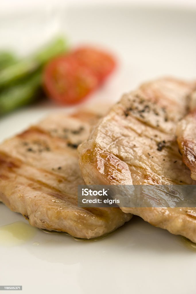 Carne cocidos, de cerca - Foto de stock de Alimento libre de derechos