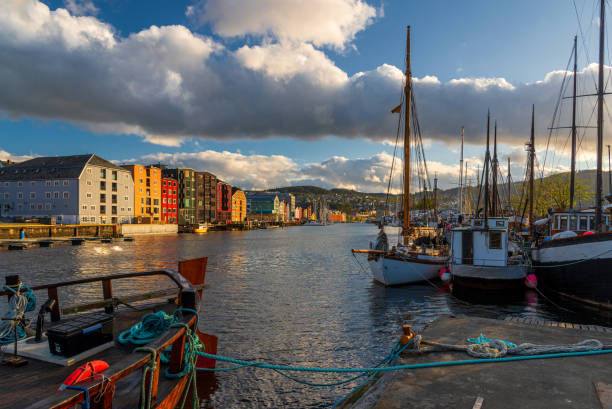 istock spring sunset over Trondheim, Norway 1185054503