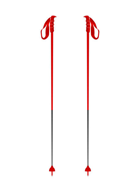 ilustrações, clipart, desenhos animados e ícones de pólos de esqui - ski pole