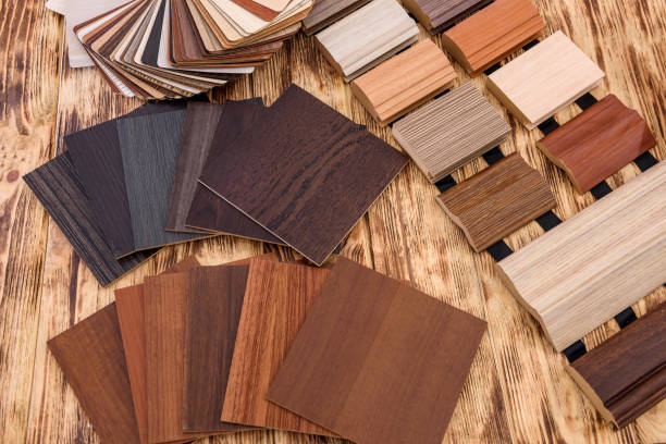 istock Wooden samplers on table close up . 1185062419