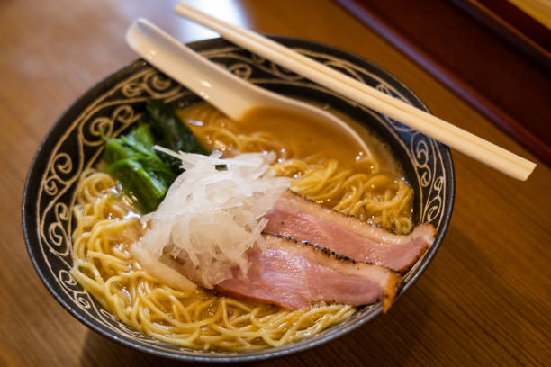 istock Japanese ramen soup with pork 1185063511