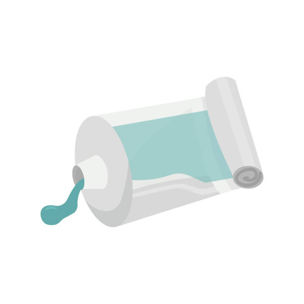 치약의 튜브. 벡터 일러스트레이션 - toothpaste stock illustrations