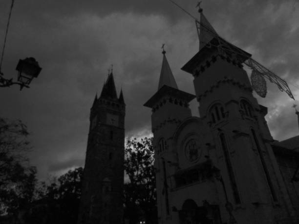 istock Three Church Towers in the Evening 1185072785