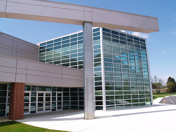 istock front of a modern glass building 118507543