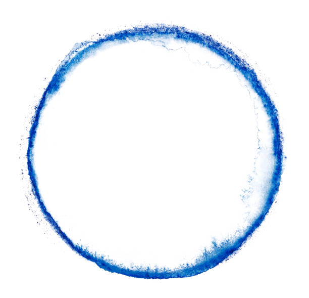 istock blue watercolor stain on a white background isolated circle with void inside 1185084331