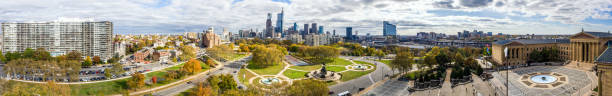istock Drone view on the Philadelphia Skyline 1185100384
