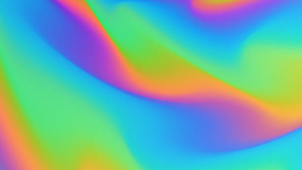流体カラー抽象背景 - ホログラム点のイラスト素材／クリップアート素材／マンガ素材／アイコン素材